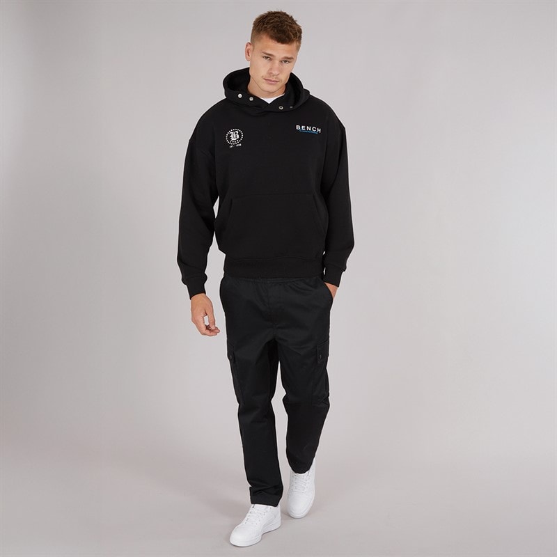 Bench Mens Ledall 1989 Hoodie Black - Image 4