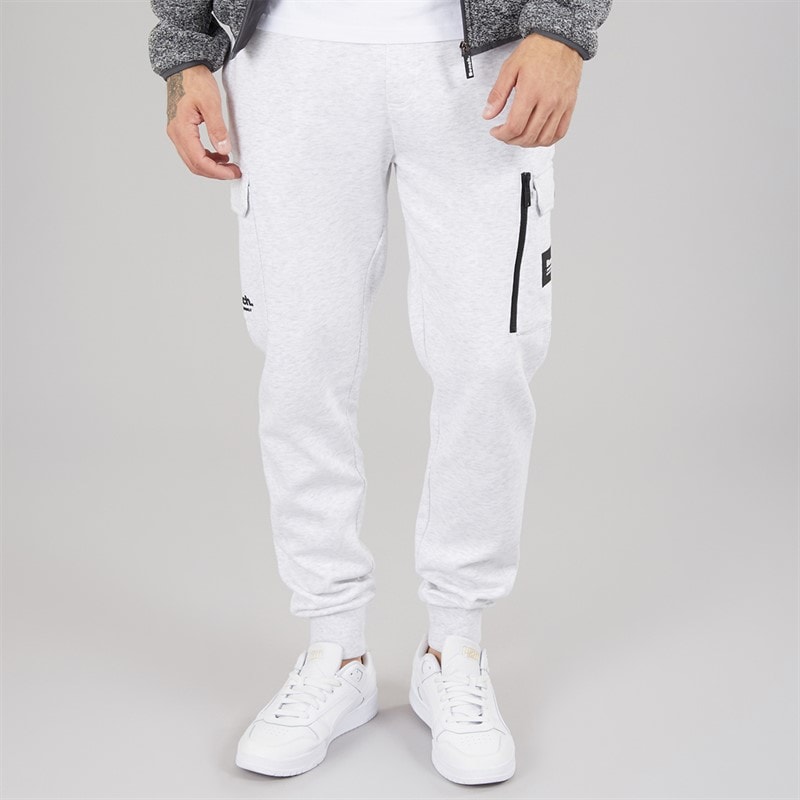Bench Mens Webello Utility Joggers Light Grey Marl - Image 1
