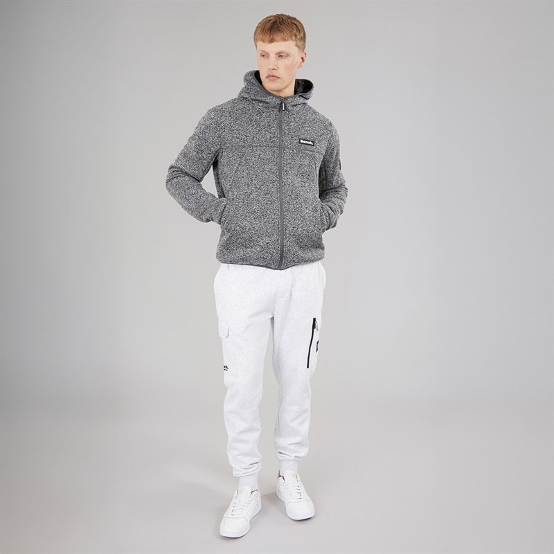 Bench Mens Webello Utility Joggers Light Grey Marl - Image 4