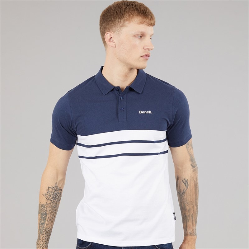Bench Mens Shaw Polo Shirt Navy - Image 1