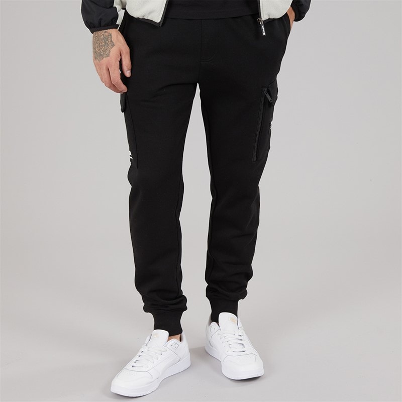 Bench Mens Webello Utility Joggers Black - Image 1