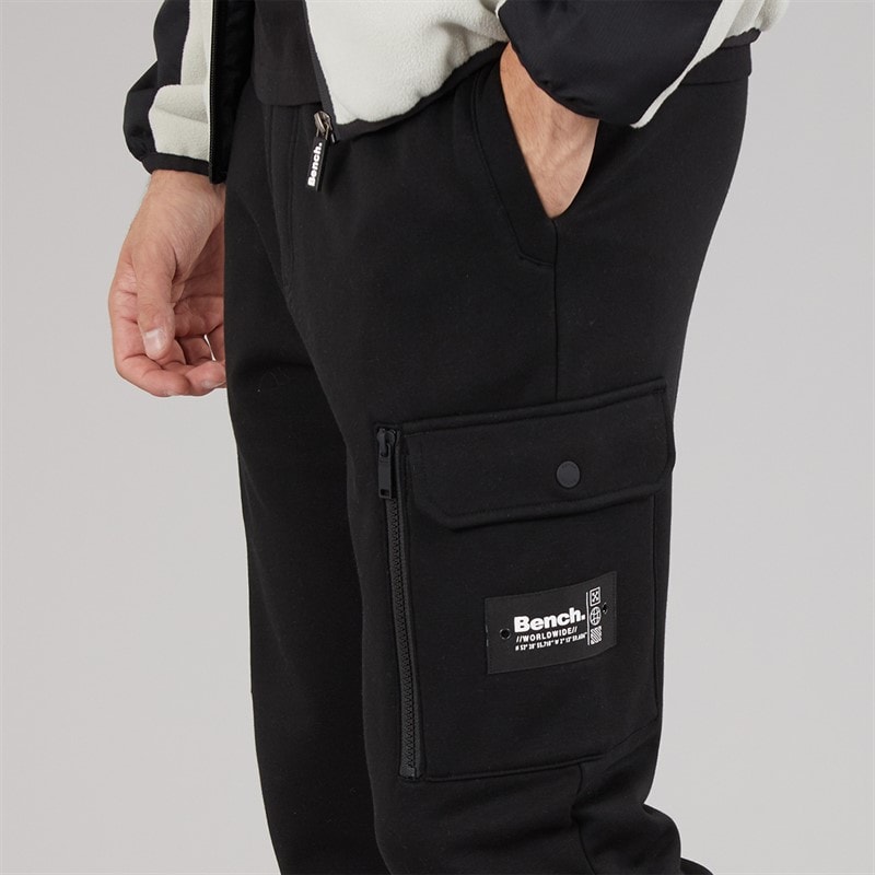 Bench Mens Webello Utility Joggers Black - Image 3