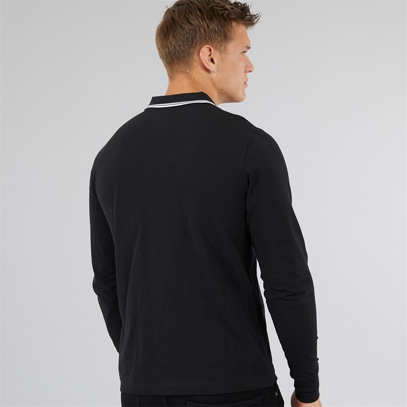 Bench Mens Telles Polo Shirt Black - Image 2