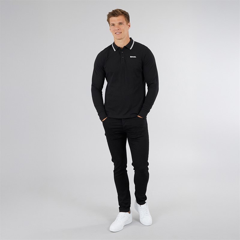 Bench Mens Telles Polo Shirt Black - Image 4