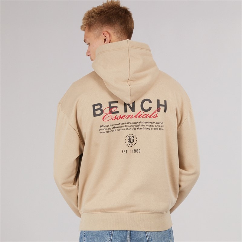 Bench Mens Ledall 1989 Hoodie Stone - Image 2