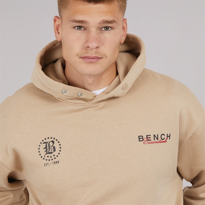 Bench Mens Ledall 1989 Hoodie Stone - Image 3