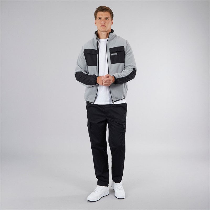 Bench Mens Anders Funnel Neck Fleece Circular Grey - Image 4