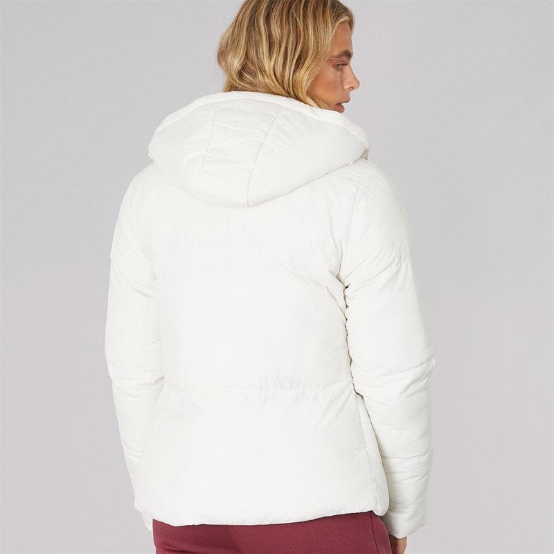 Bench Womens Willah Short Puffer Jacket Winter White - Image 2