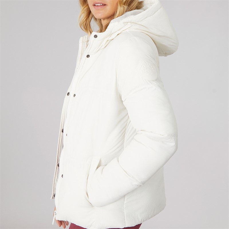 Bench Womens Willah Short Puffer Jacket Winter White - Image 3