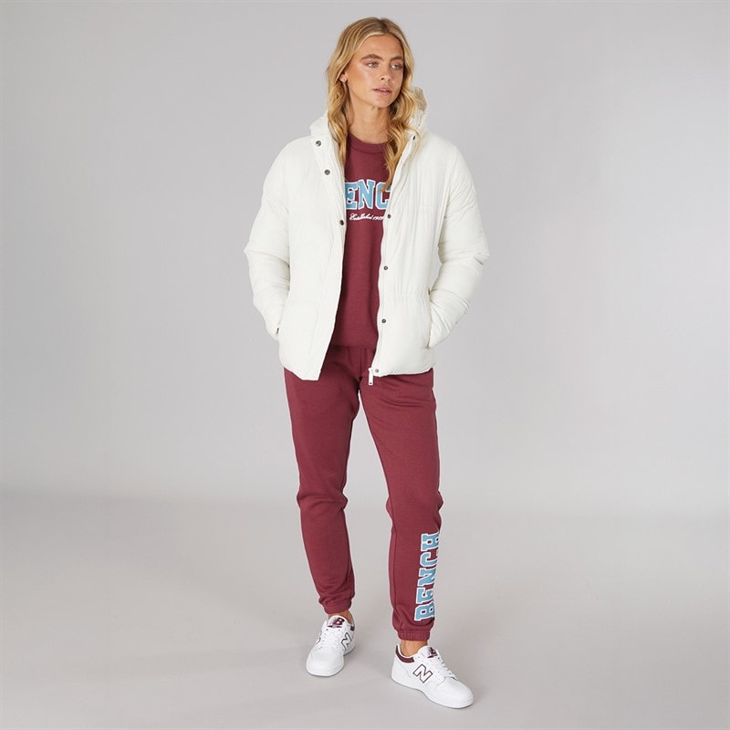 Bench Womens Willah Short Puffer Jacket Winter White - Image 4