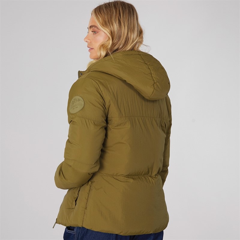 Bench Womens Willah Short Puffer Jacket Dark Olive - Image 2