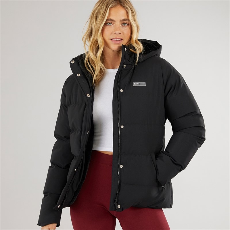 Bench Womens Atha Short Puffer Jacket Black - Image 3