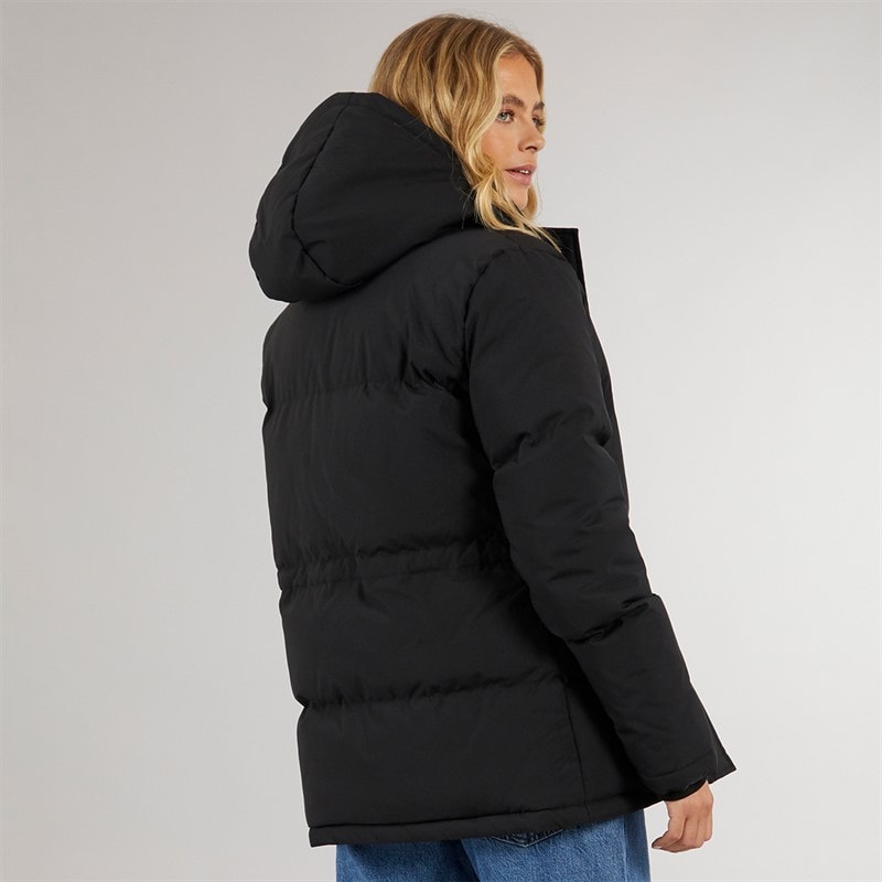 Bench Womens Fina Mid Length Puffer Jacket Black - Image 2
