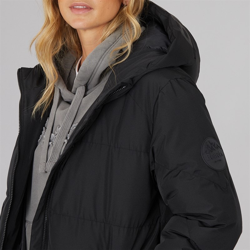 Bench Womens Elli Maxi Length Waterproof Jacket Black - Image 3
