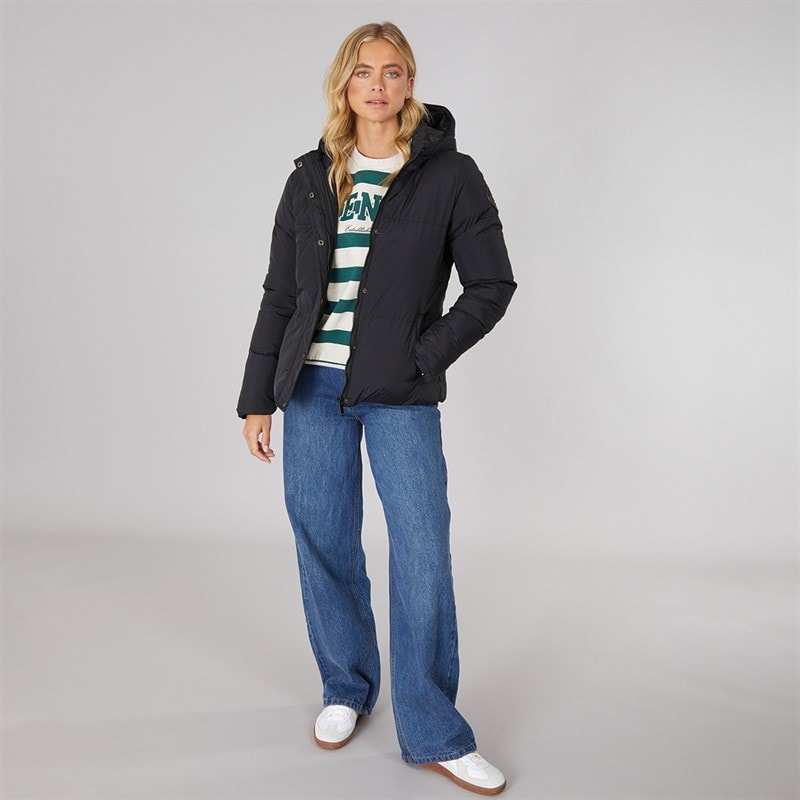 Bench Womens Willah Short Puffer Jacket Black - Image 4
