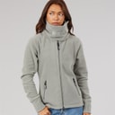 Bench Womens Funnel Microfleece Track Top Graphite Grey