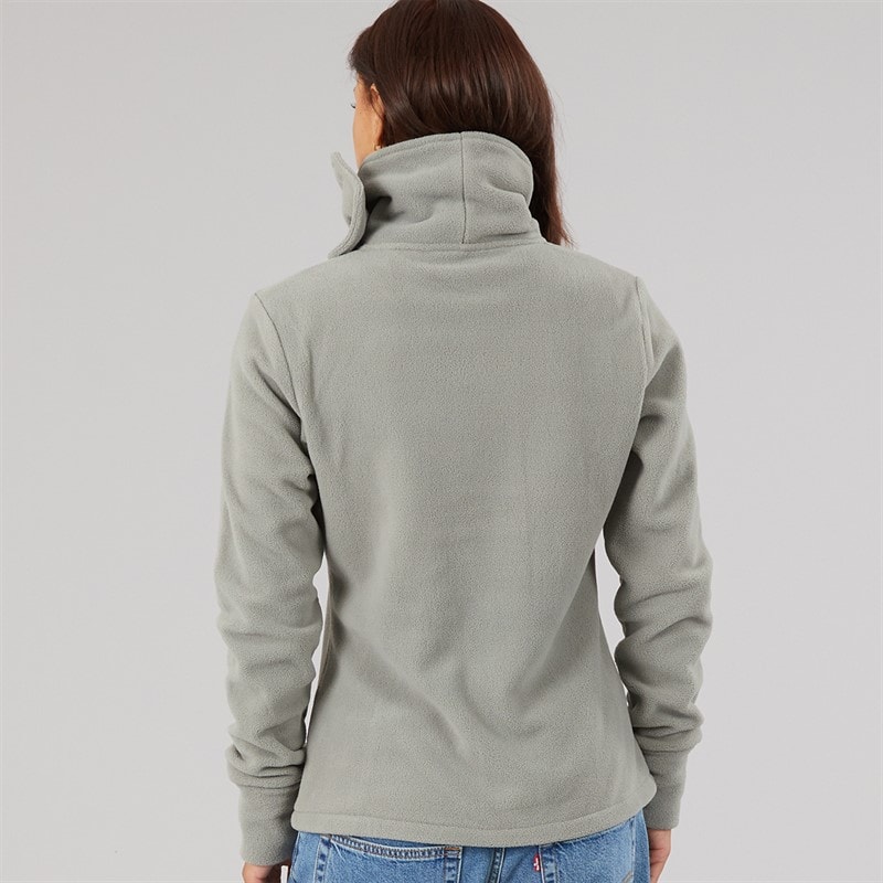 Bench Womens Funnel Microfleece Track Top Graphite Grey - Image 2