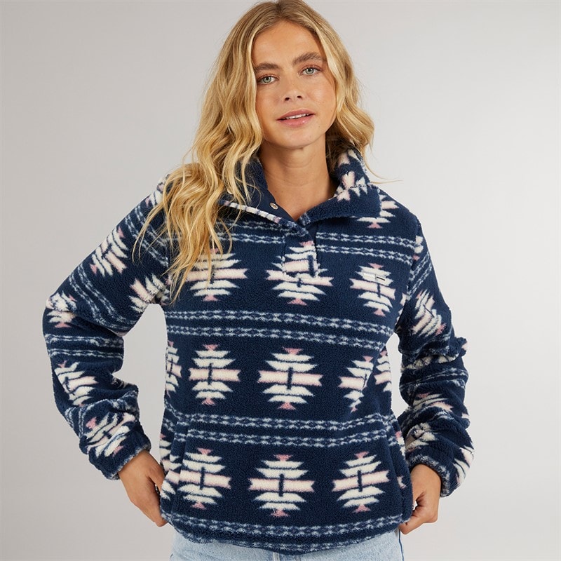 Bench Womens Navo Borg Fleece Navy - Image 3