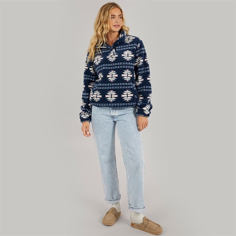Bench Womens Navo Borg Fleece Navy - Image 4
