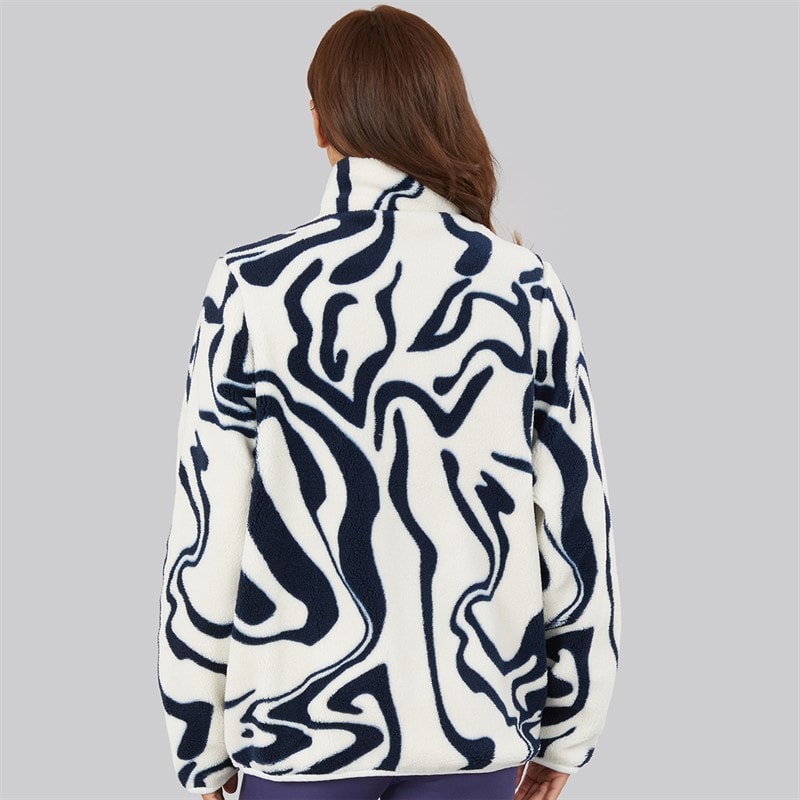 Bench Womens Gorla Borg Fleece Winter White/Navy Swirl - Image 2
