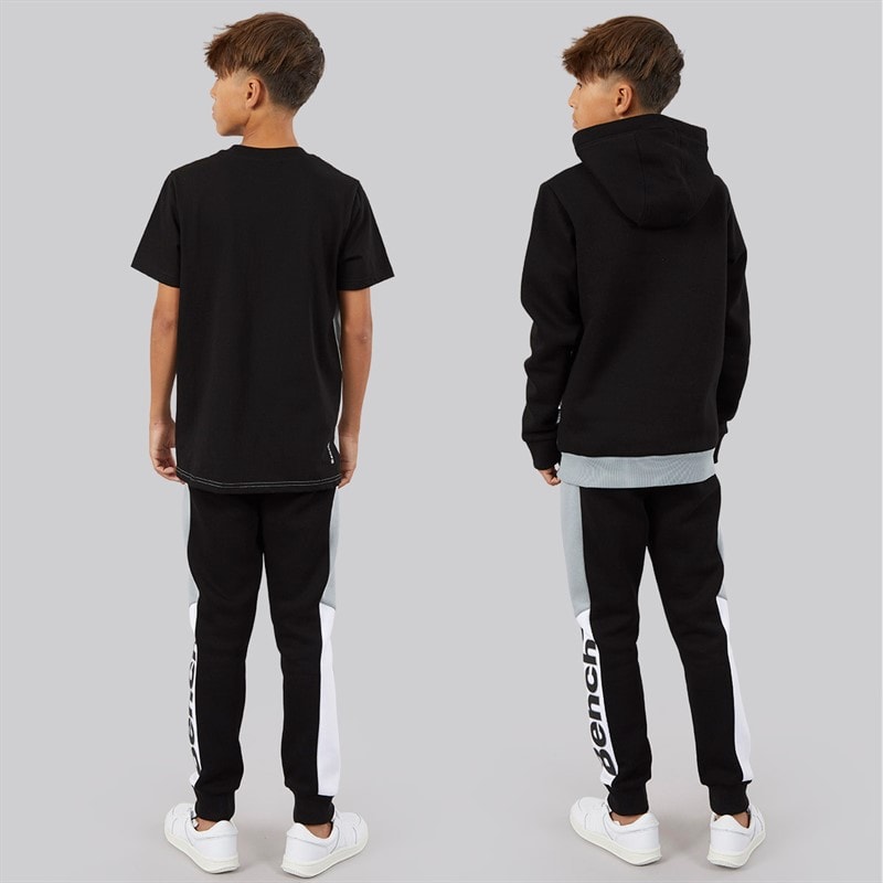 Bench Boys Cambam Three Piece Tracksuit And T-Shirt Set Black - Image 2