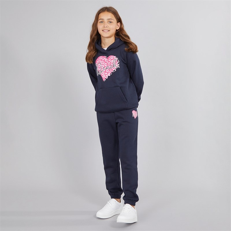 Bench Girls Srean Hoodie And Joggers Tracksuit Navy