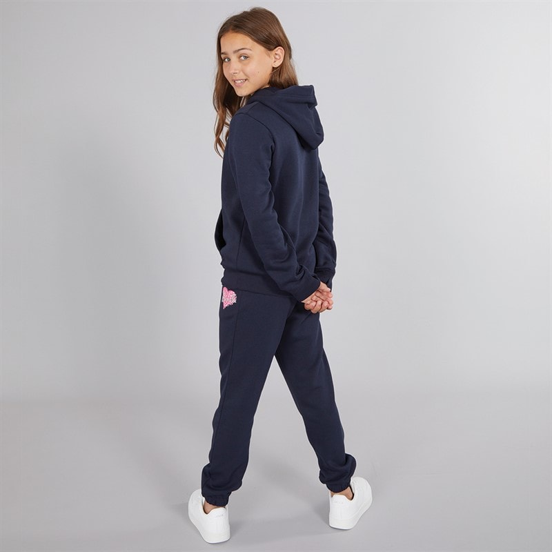 Bench Girls Srean Hoodie And Joggers Tracksuit Navy - Image 2