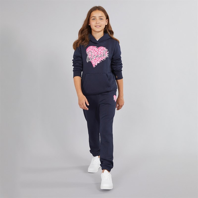 Bench Girls Srean Hoodie And Joggers Tracksuit Navy - Image 4