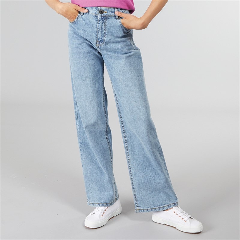 Bench Girls Maxina Wide Jeans Light Wash - Image 1