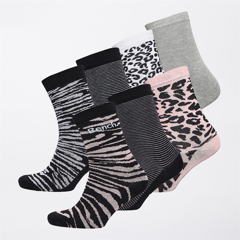Bench Girls Chasta Seven Pack Socks Assorted