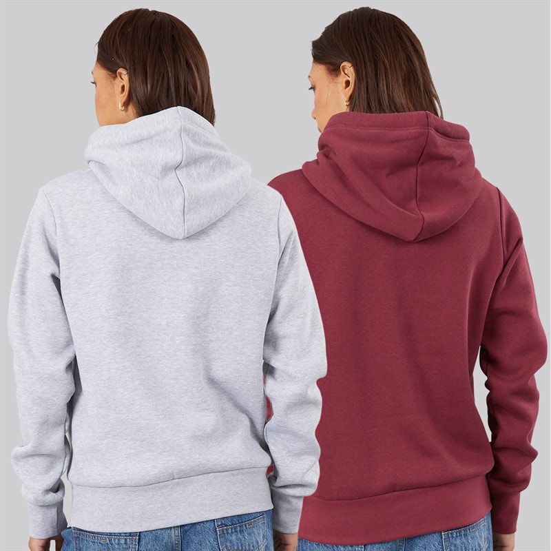 Bench Womens Two Pack Hoodies Grey Marl Cordovan - Image 2