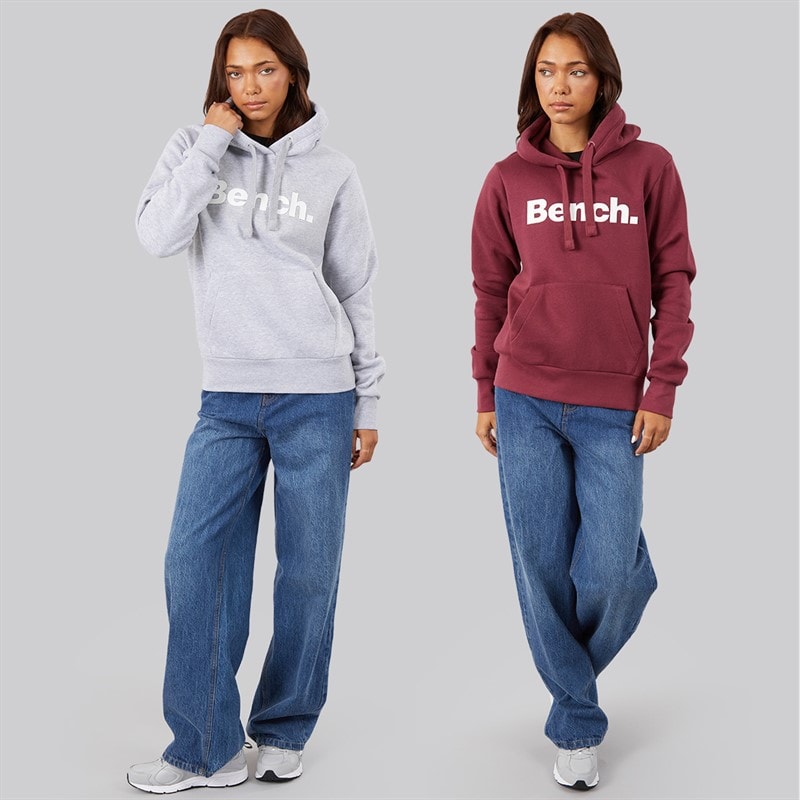 Bench Womens Two Pack Hoodies Grey Marl Cordovan - Image 3