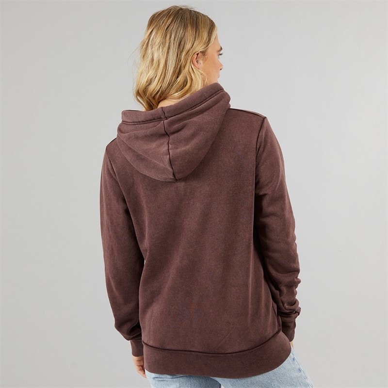 Bench Womens Lerenna Hoodie Washed Mauve Wine - Image 2