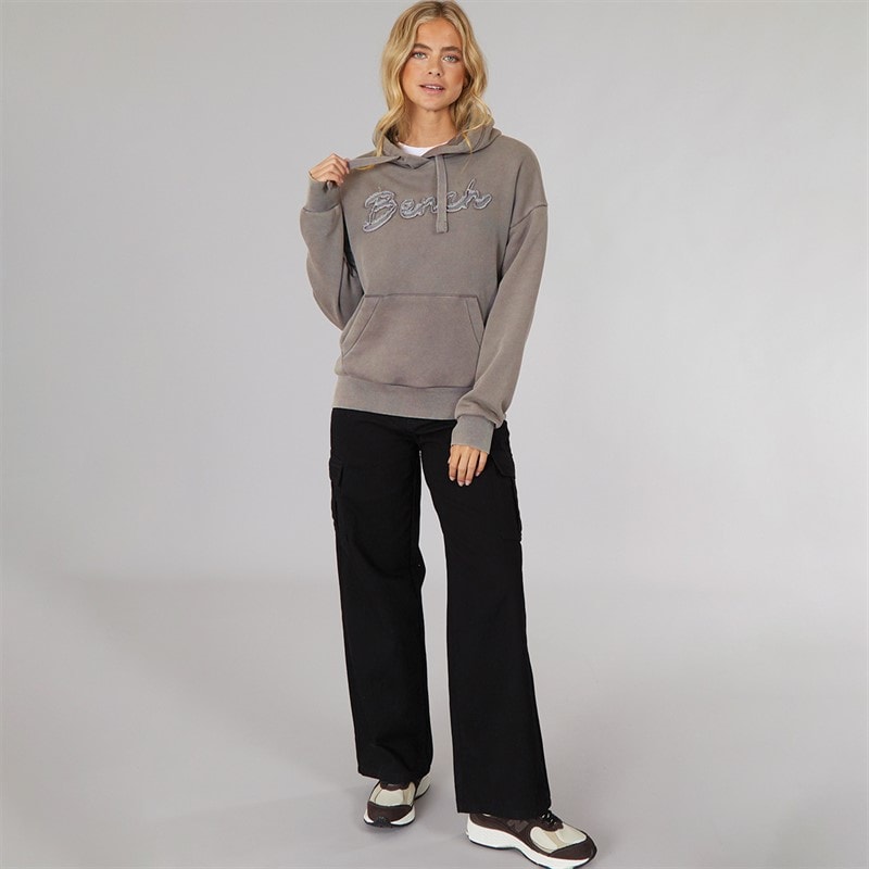 Bench Womens Trait Hoodie Graphite Grey - Image 4