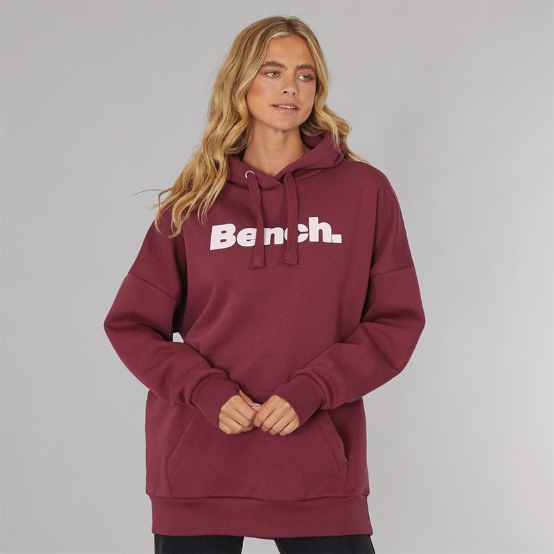 Bench Womens Dayla Oversized Hoodie Burgundy