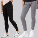 Bench Womens Two Pack Leggings Black/Charcoal