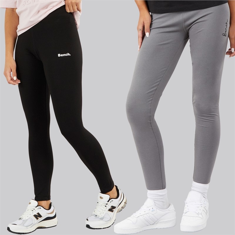 Bench Womens Two Pack Leggings Black/Charcoal - Image 1