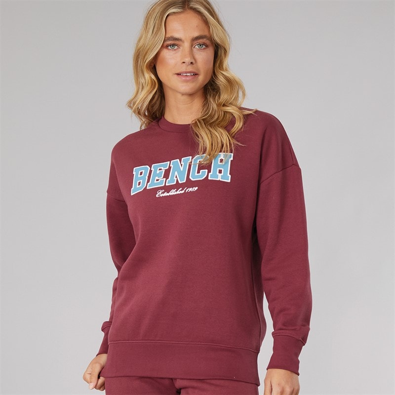 Bench Womens Ercie Sweatshirt Burgundy - Image 1