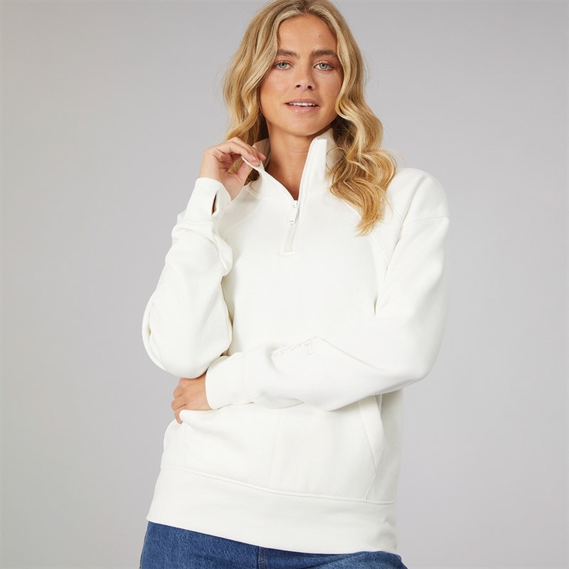 Bench Womens Zilia Sweatshirt Winter White - Image 1