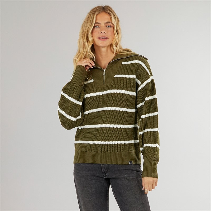 Bench Womens Margita Jumper Dark Olive - Image 3