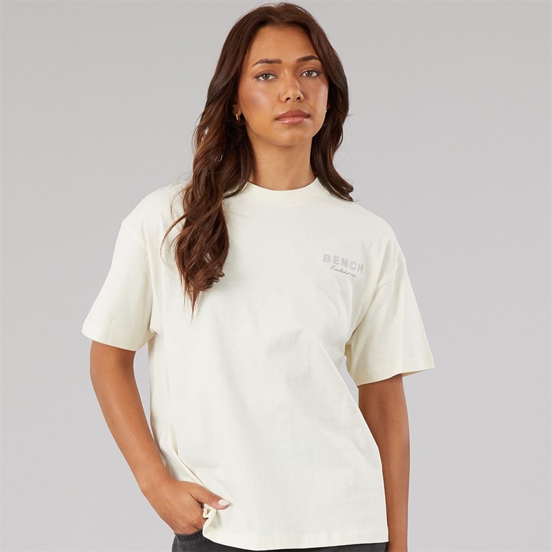 Bench Womens Yalo T-Shirt Winter White - Image 3