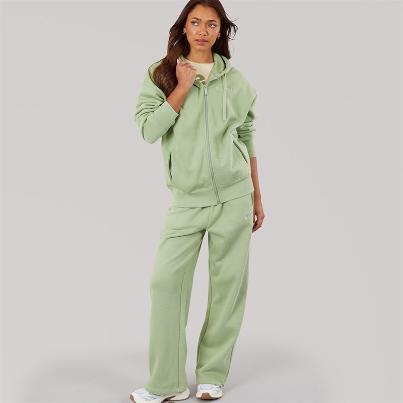 Bench Womens Zip Thru Tracksuit Dark Sage Green