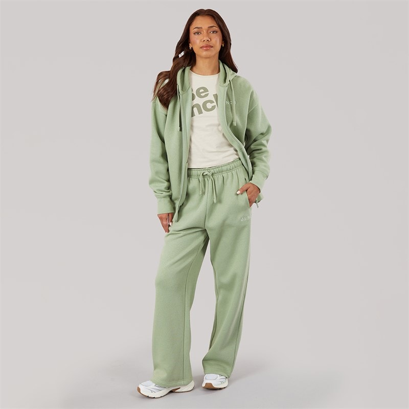 Bench Womens Zip Thru Tracksuit Dark Sage Green - Image 4