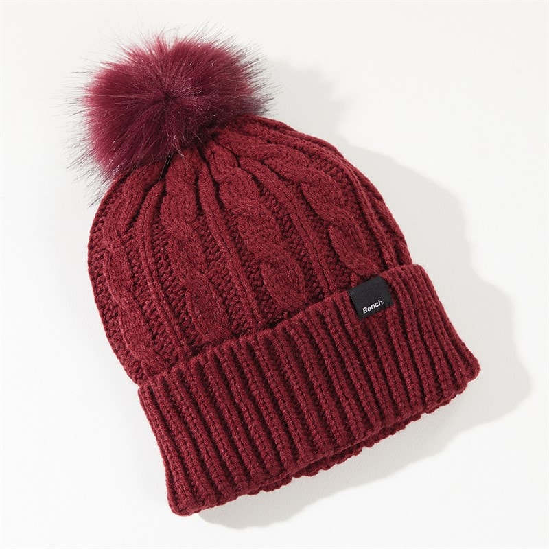 Bench Womens Ivanna Bobble Hat Cordovan - Image 3