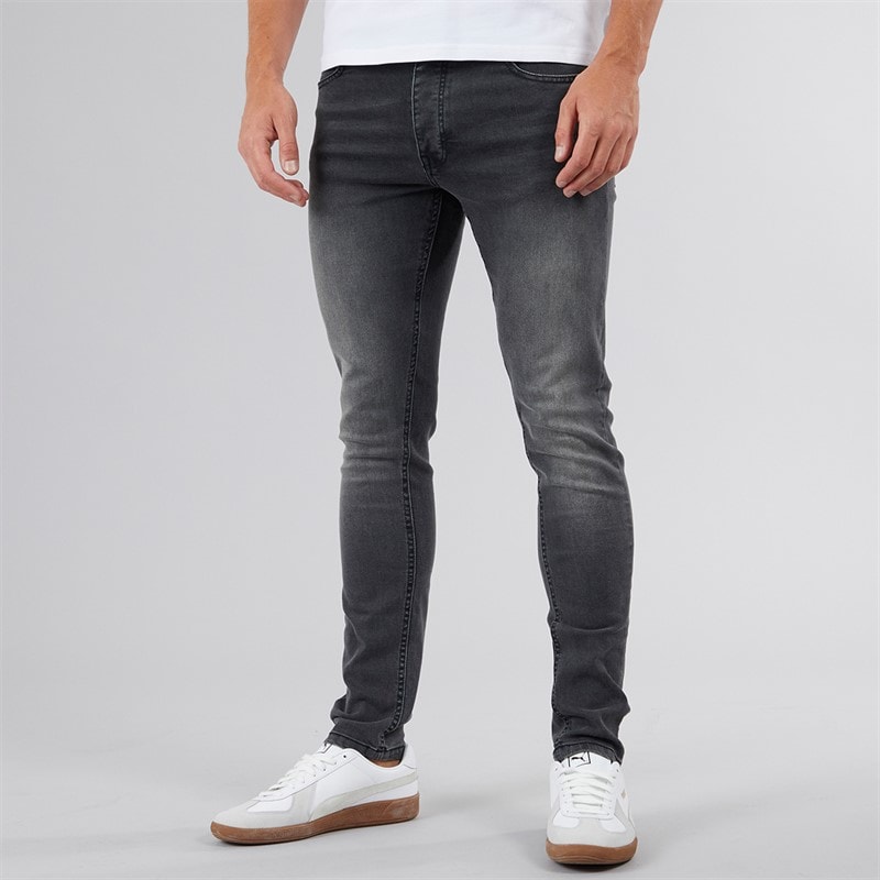 Bench Mens Ralemo Skinny Jeans Grey - Image 1