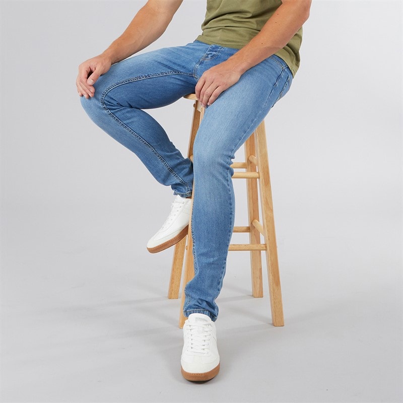 Bench Mens Ralemo Skinny Jeans Midwash