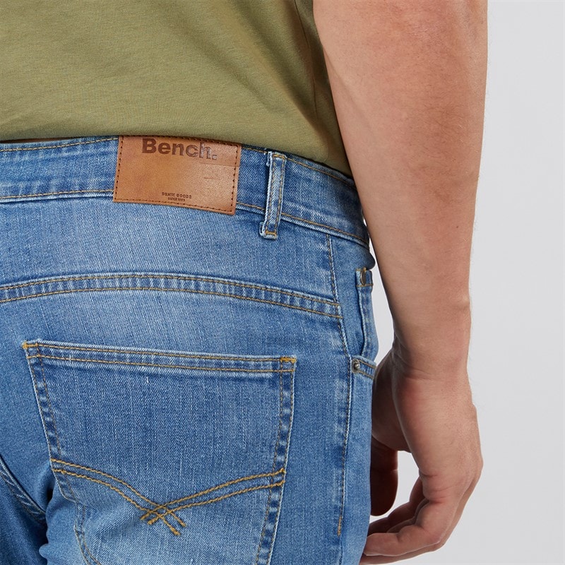 Bench Mens Ralemo Skinny Jeans Midwash - Image 3