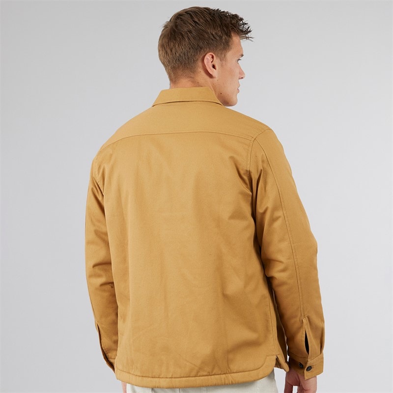 Bench Mens Merrin Borg Worker Overshirt Camel Brown - Image 2