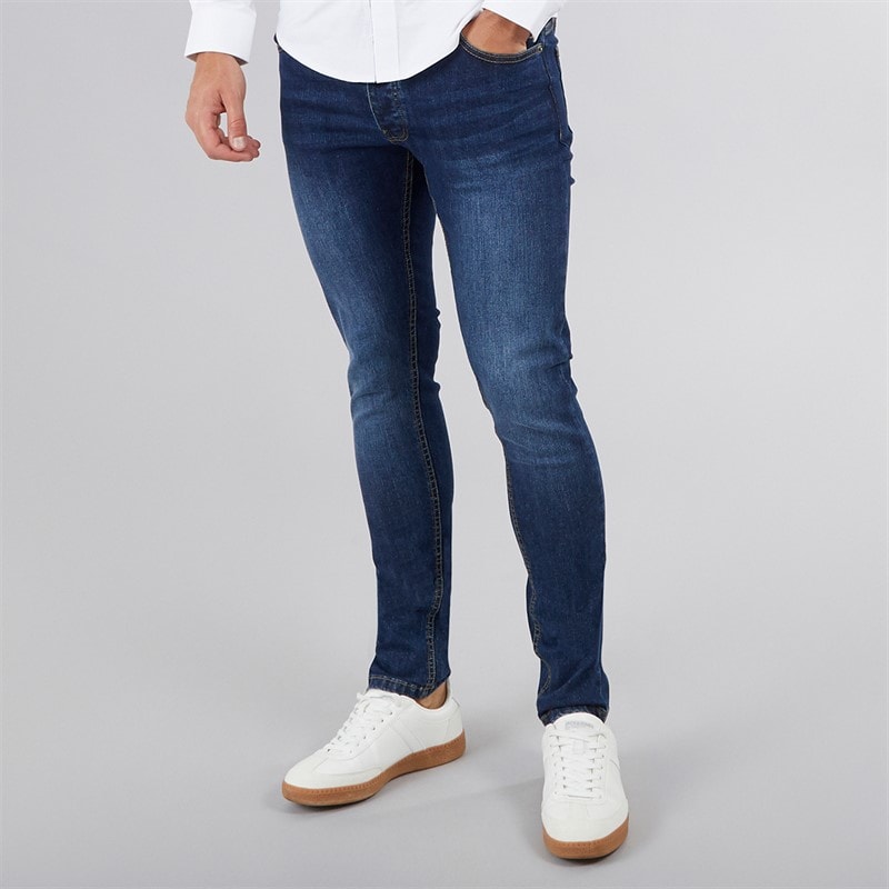 Bench Mens Ralemo Skinny Jeans Darkwash - Image 1