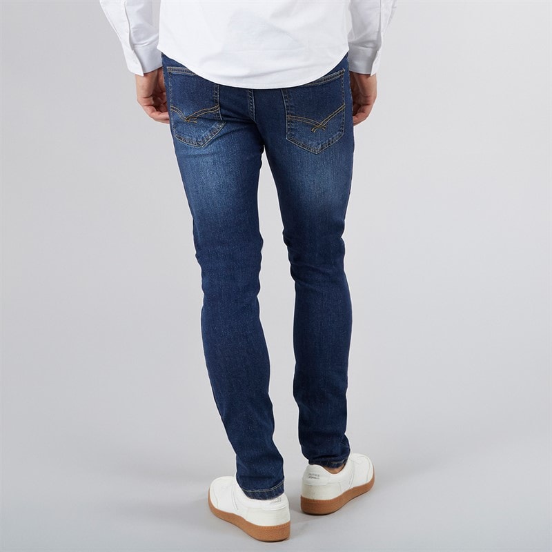 Bench Mens Ralemo Skinny Jeans Darkwash - Image 2